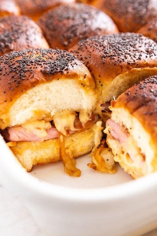 Creamy Deviled Ham and Cheese Sliders