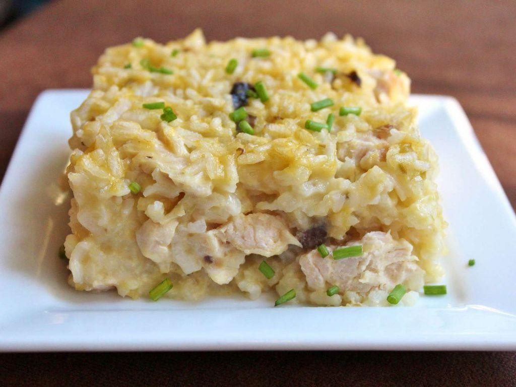 Creamy Ground Chicken and Rice Casserole