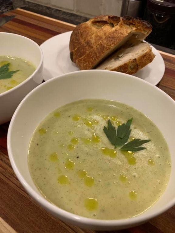 Creamy Lovage and Potato Soup