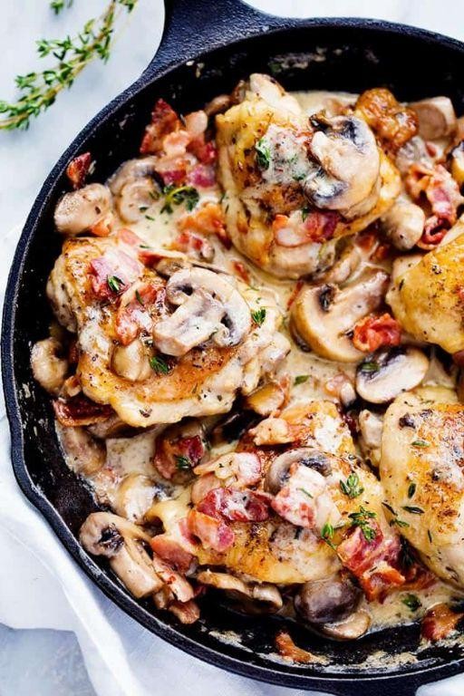 Creamy Mushroom and Thyme Chicken