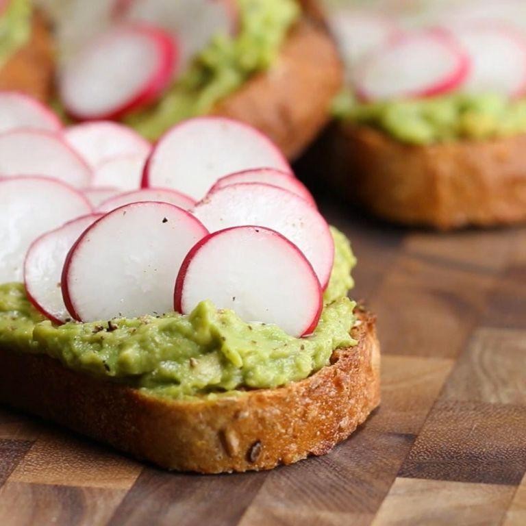 Creamy Red Radish and Avocado Toast