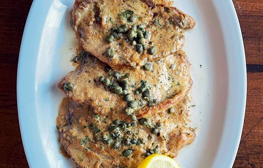 Creamy Veal Piccata with White Wine Sauce