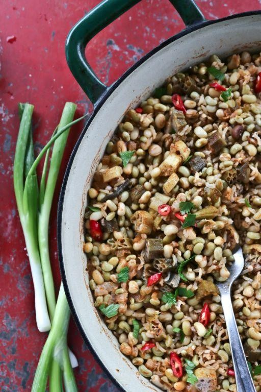 Creole Hoppin John with Shrimp and Okra