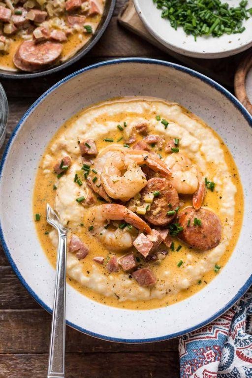 Creole-Style Grits with Andouille Sausage