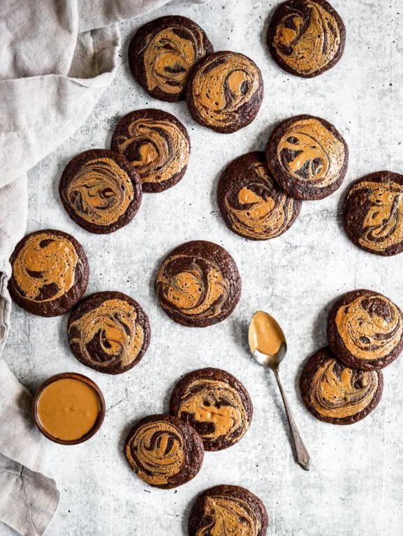 Crisco Peanut Butter Swirl Brownie Cookies