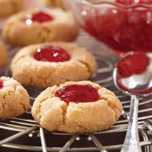 Crisco Peanut Butter and Jelly Thumbprints