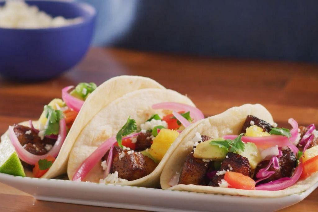 Crispy Air Fryer Pork Belly Tacos