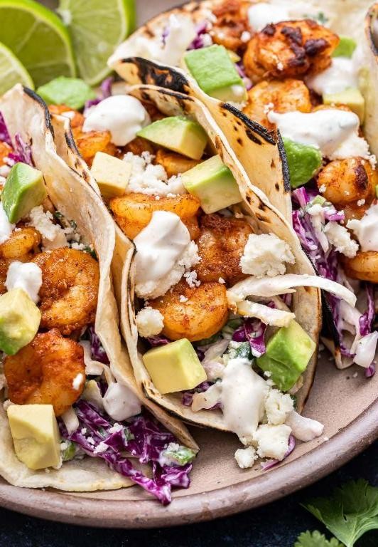 Crispy Baja Shrimp Tacos with Creamy Slaw