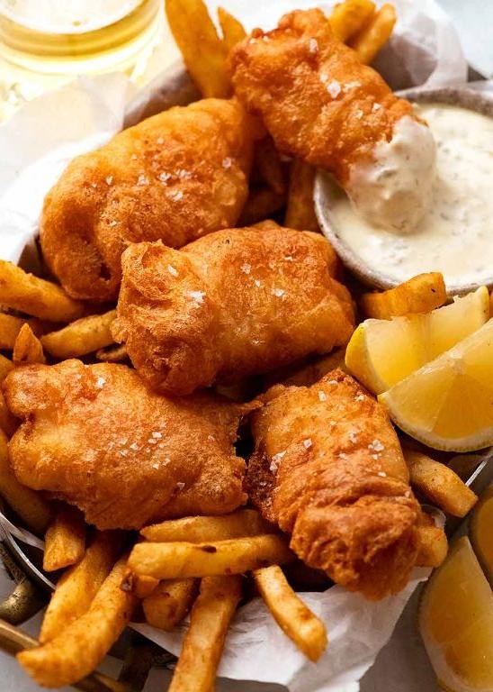 Crispy Beer-Battered Hake