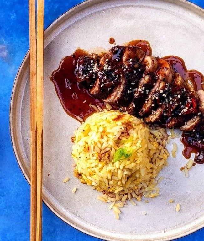 Crispy Grilled Duck with Tamarind Glaze