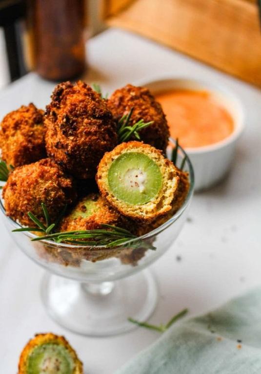 Crispy Mangú Balls with Dipping Sauce
