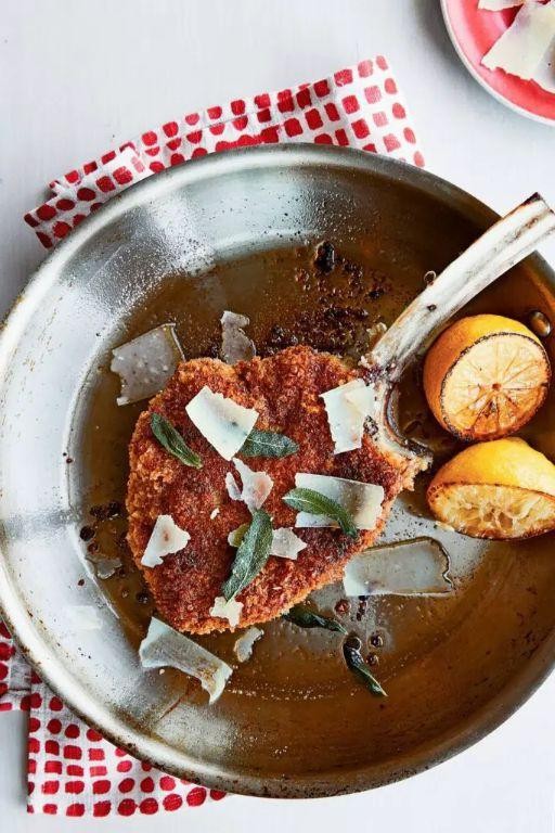Crispy Veal Saltimbocca with Parmesan Crust