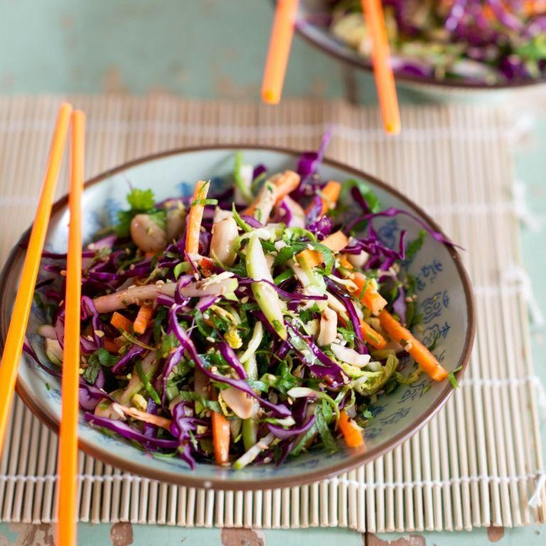 Crunchy Asian Slaw with Sesame Dressing