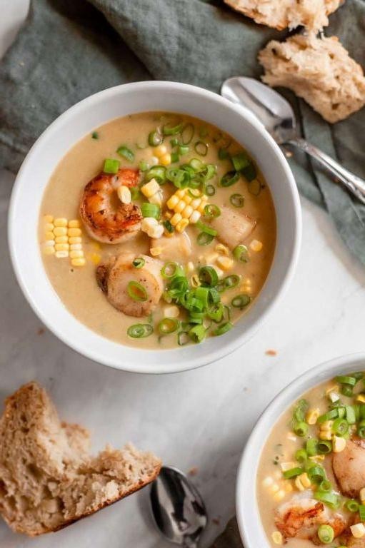 Curried Shrimp and Scallop Bisque