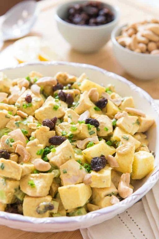 Curry Rotisserie Chicken Salad with Raisins