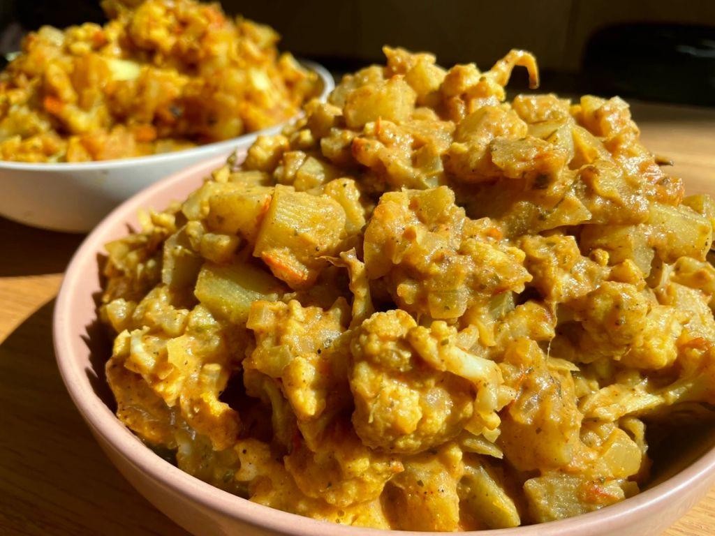 Dal Bhat with Aloo Gobi (Potato and Cauliflower)