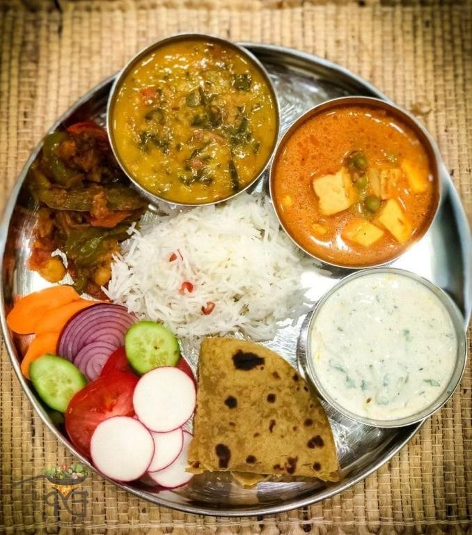 Dal Bhat with Spinach and Paneer