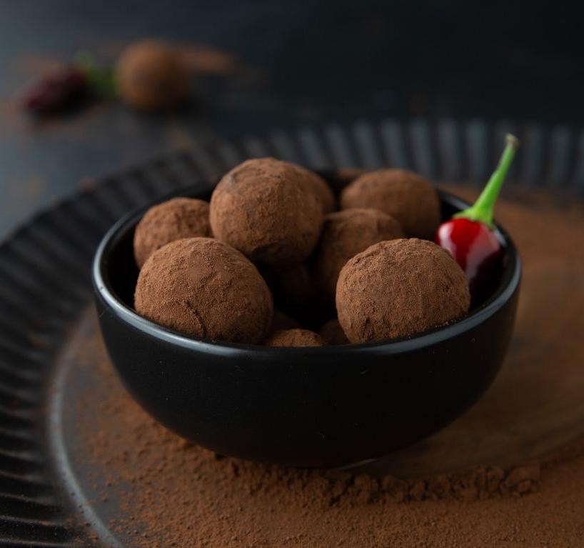 Dark Chocolate Chile Truffles