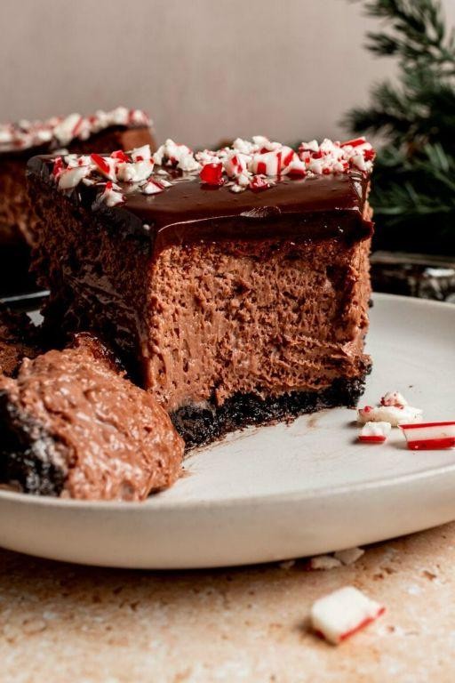 Dark Chocolate Peppermint Cheesecake