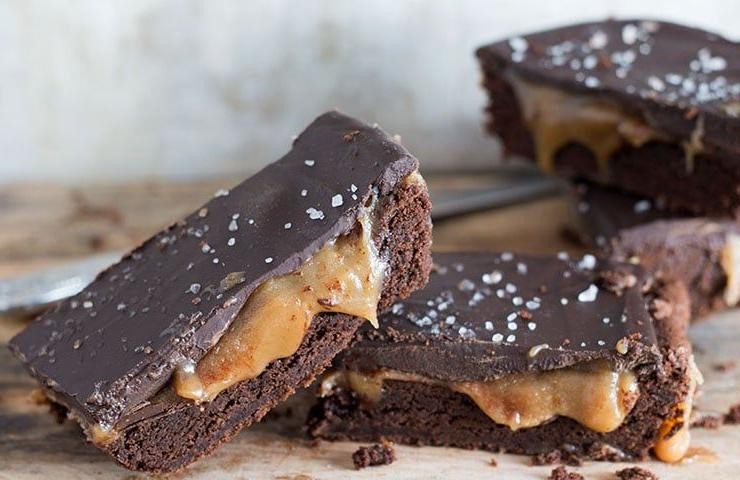 Dark Chocolate Salted Caramel Bars
