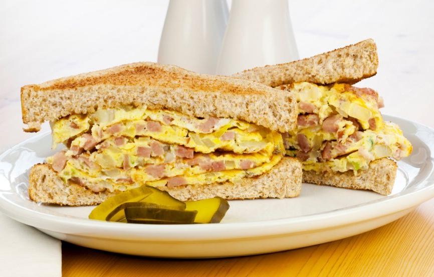 Deviled Ham and Egg Salad Sandwiches