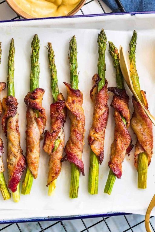 Dijon Mustard and Bacon Wrapped Asparagus
