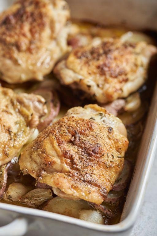 Dijon Mustard and Herb Roasted Chicken Thighs