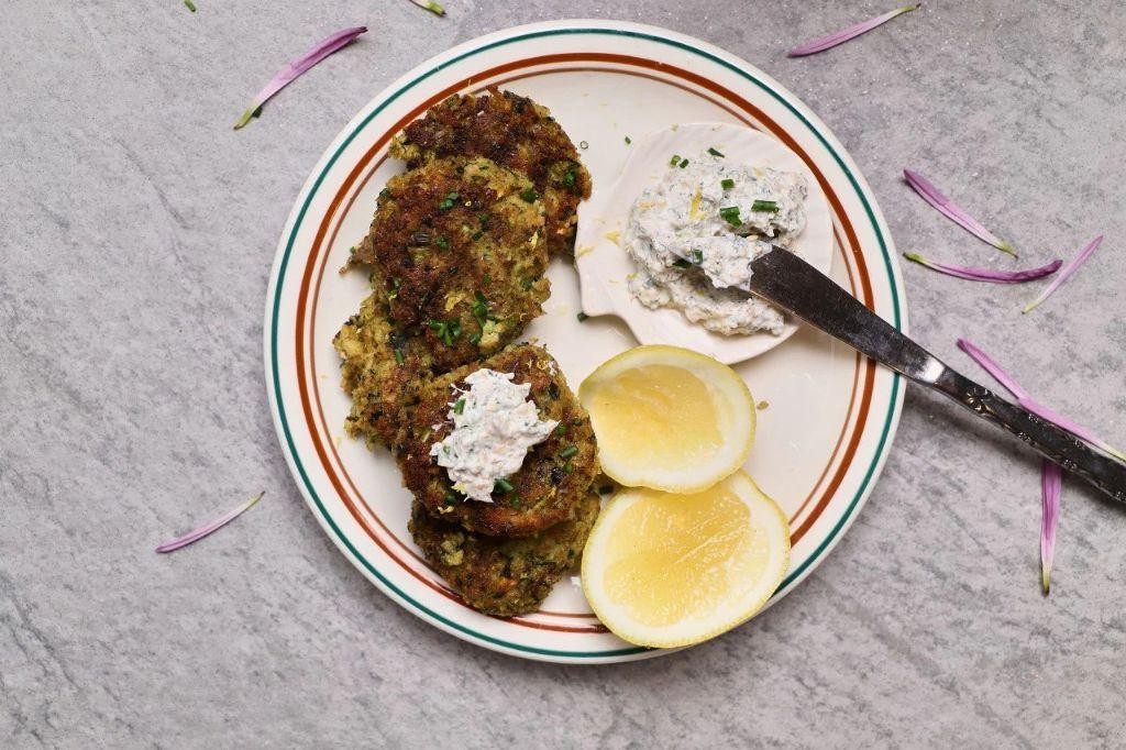Dill and Sour Cream Clam Cakes