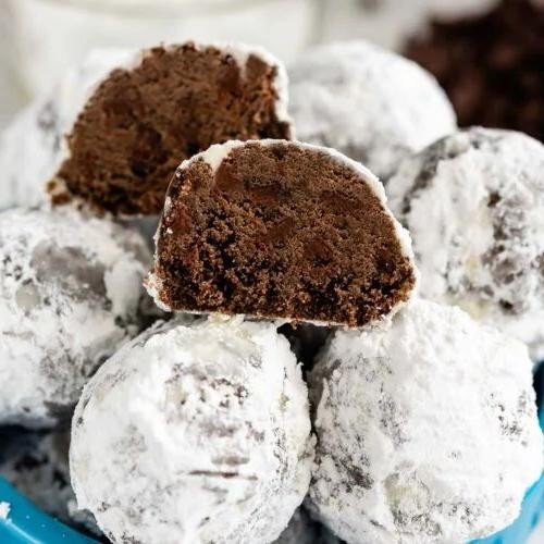 Double Chocolate Snowball Cookies