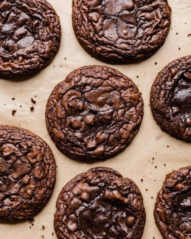 Double Fudge Brownie Crumbl Cookies