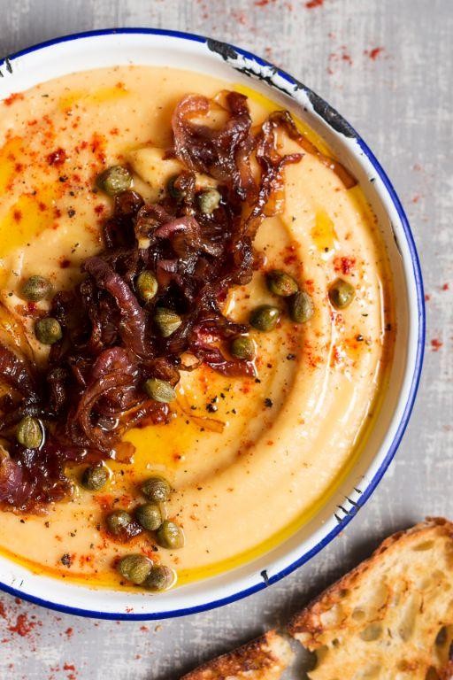 Dried Fava Bean and Caramelized Onion Stew