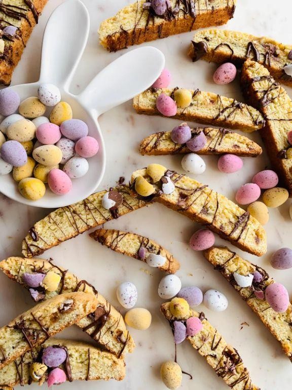 Easter Egg Biscotti with Almonds