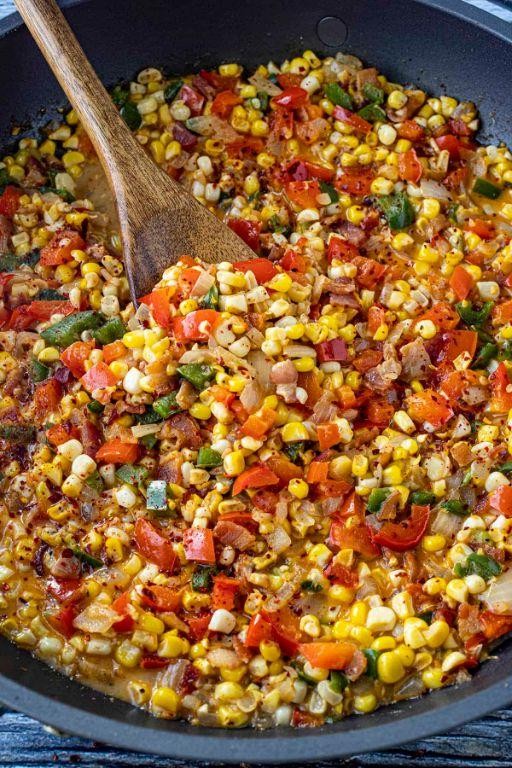 Easy Cajun Corn Maque Choux