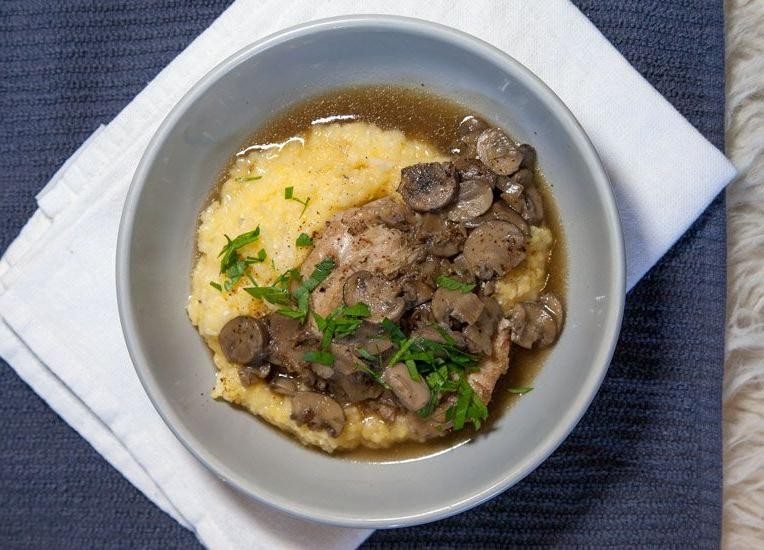 Easy One-Pot Veal Marsala with Parmesan Polenta