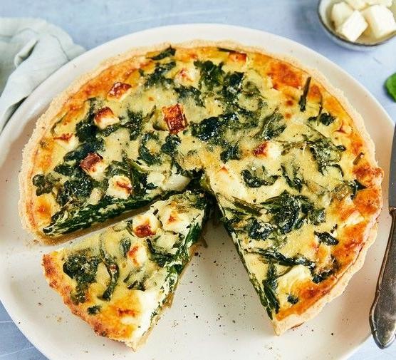 Easy Spinach and Feta Quiche