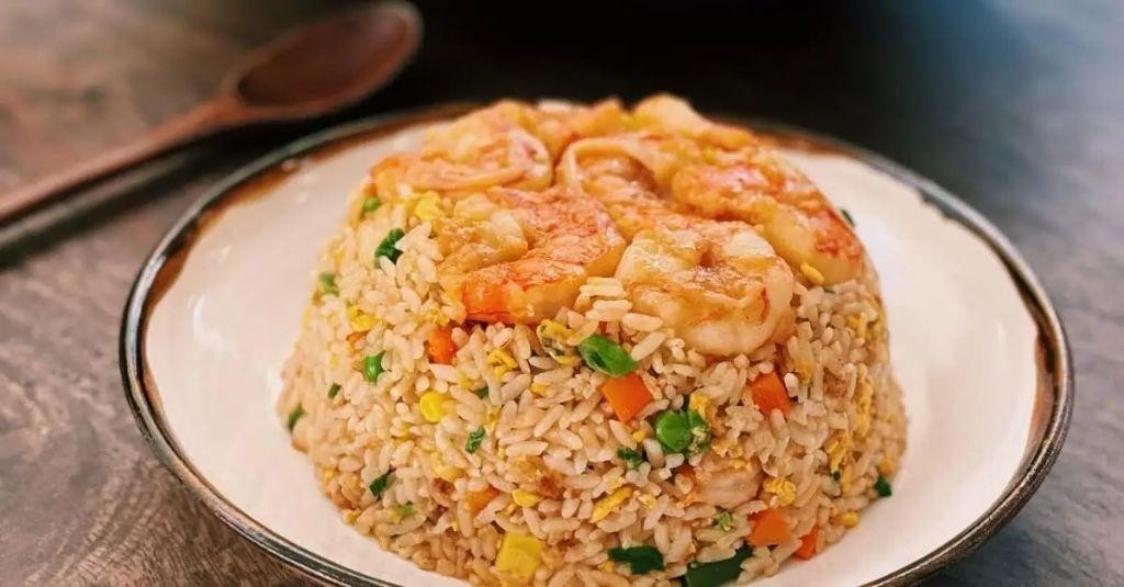 Egg Drop Shrimp Fried Rice