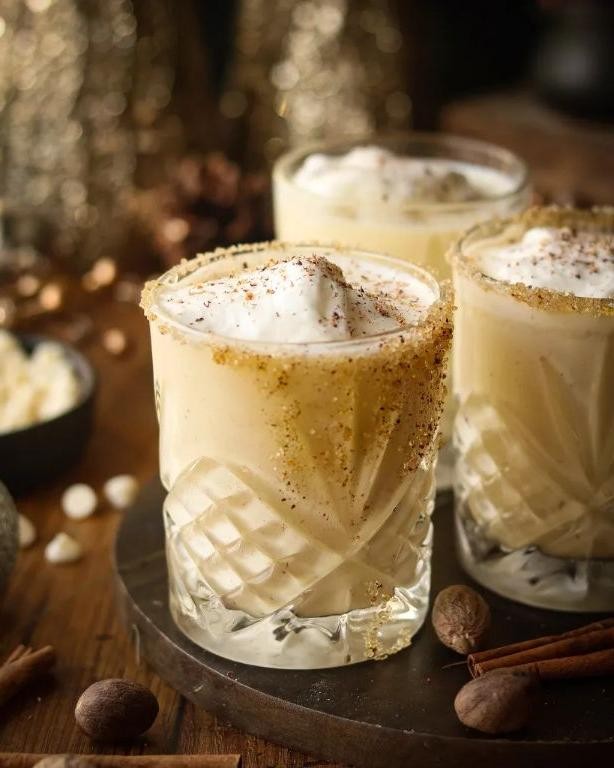 Eggnog with Bourbon and Nutmeg