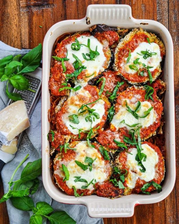 Eggplant Parmesan Pasta Casserole