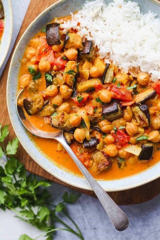 Eggplant and Chickpea Curry