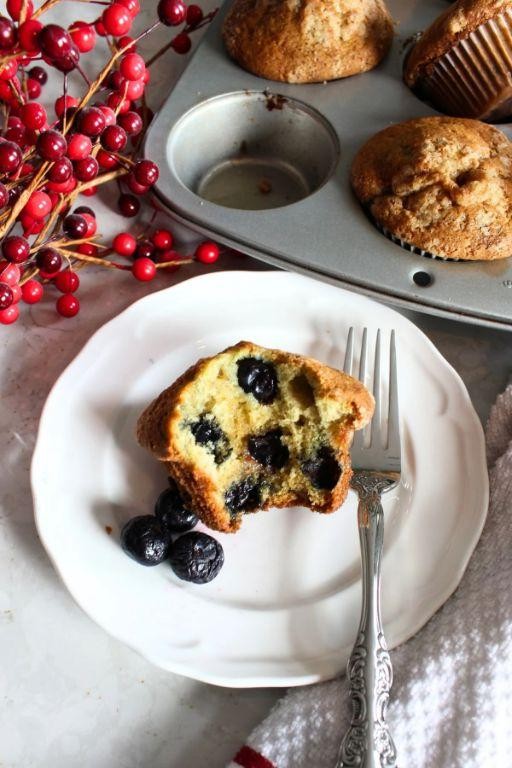 Einkorn Flour Blueberry Muffins