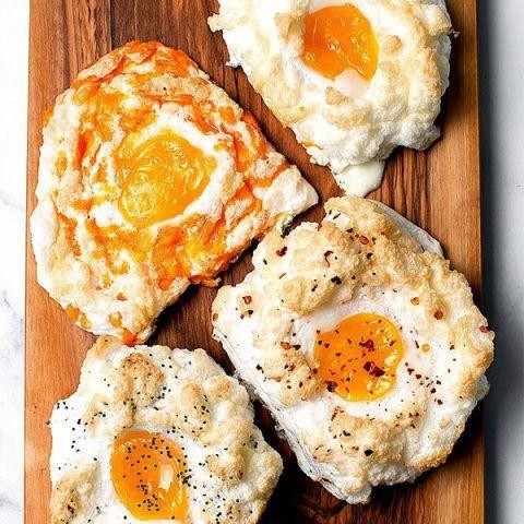 Everything Bagel Seasoned Eggs in a Nest