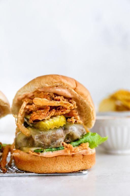 Feijoada Burgers with Crispy Onions