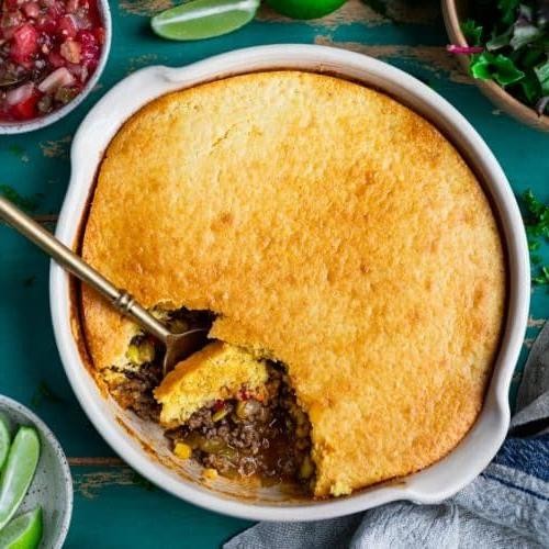 Feijoada Pie with Cornbread Crust