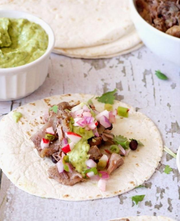 Feijoada Tacos with Lime Crema