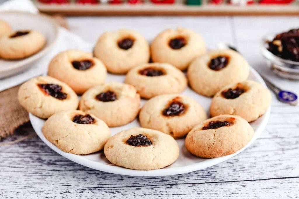 Festive Mincemeat Thumbprint Cookies