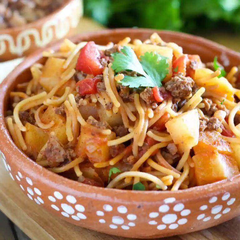 Fideo Seco with Ground Beef