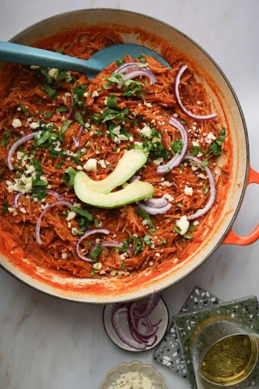 Fideo in Chipotle-Lime Broth