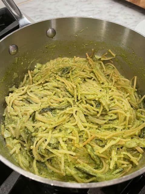 Fideo with Roasted Poblano Peppers