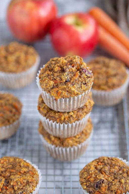 Flaxseed and Apple Muffins