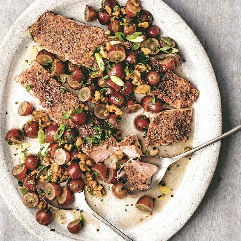 Flaxseed-Crusted Baked Salmon